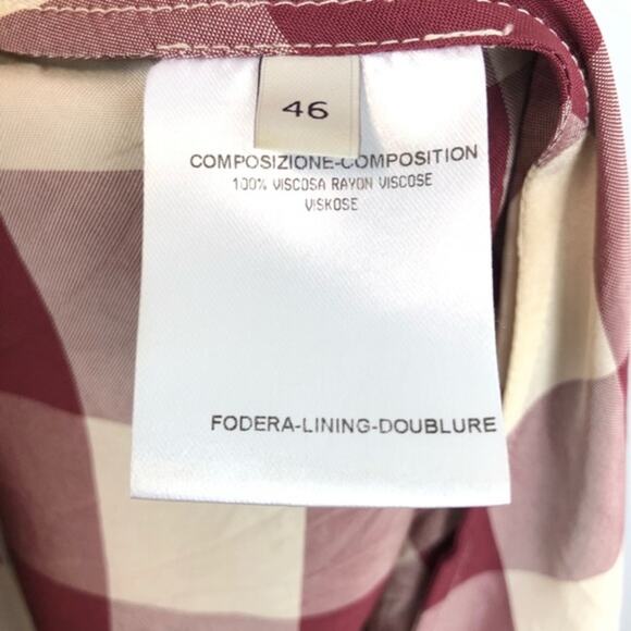 STELLA MCCARTNEY Drop Waist Check Dress Sz 12 - Picture 8 of 11